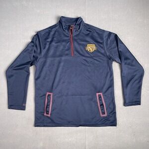 BDA Cleveland Cavaliers Navy Wine & Gold United 1/4 Zip Athletic Pullover Medium